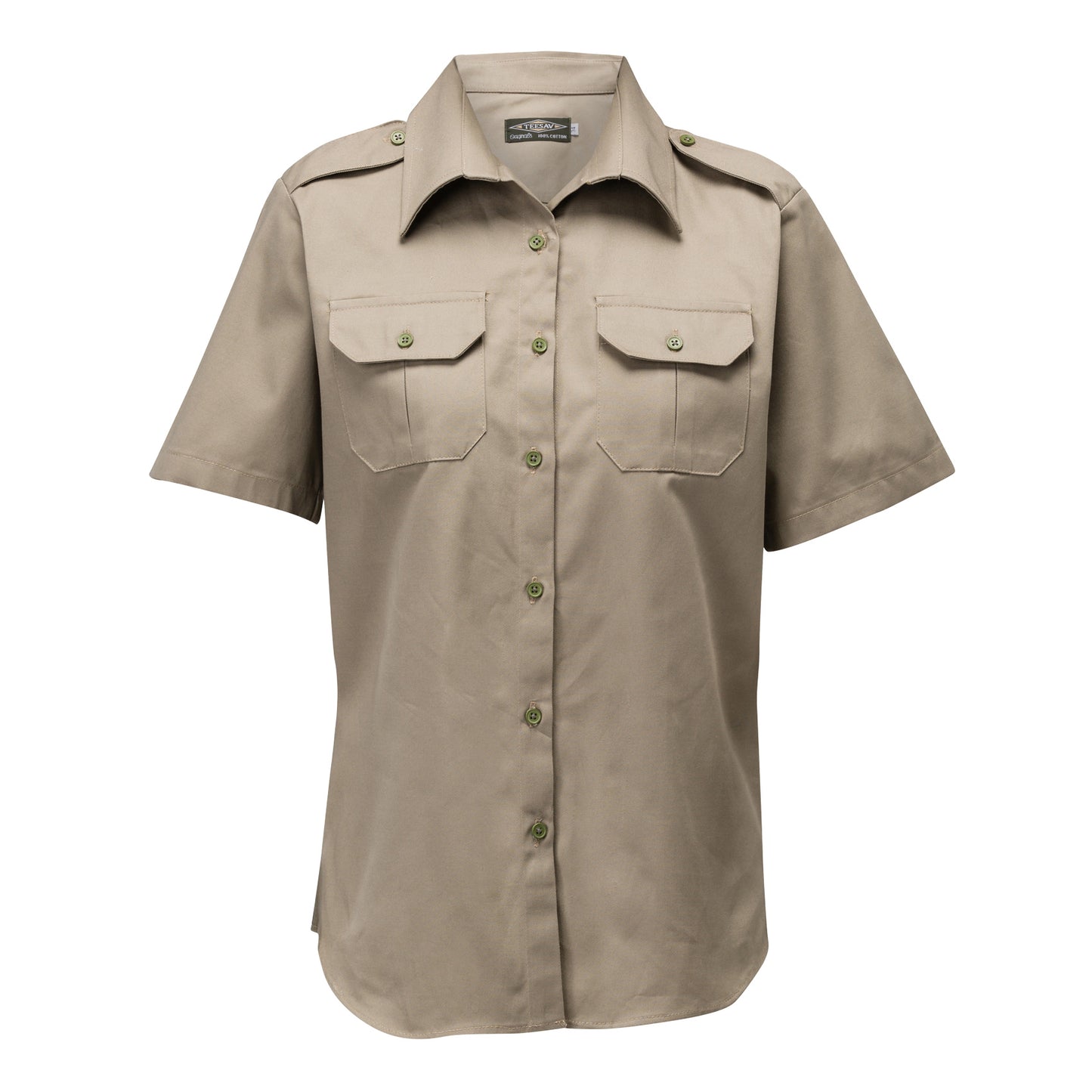 22a Ladies SS FB shirt Khaki .jpg