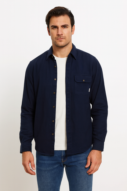 Men's Flannel Shirt – Navy
