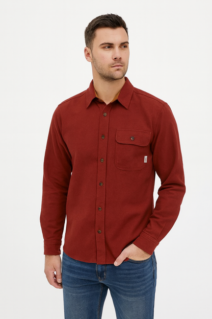 Men's Flannel Shirt – Rust
