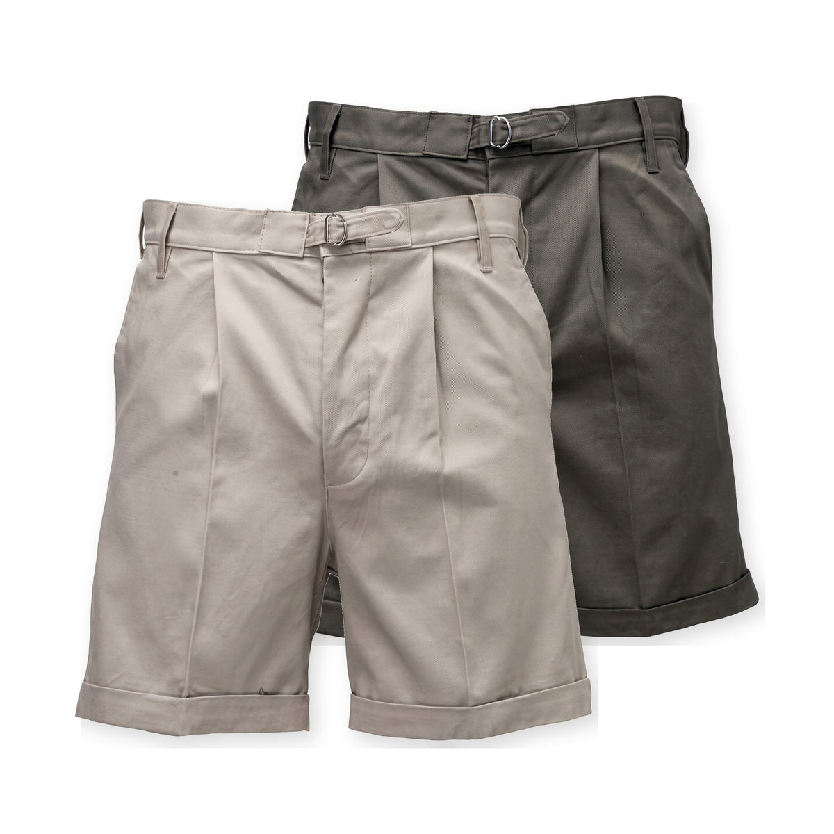 1005 Bush Shorts – Button Fly, Single Pleat