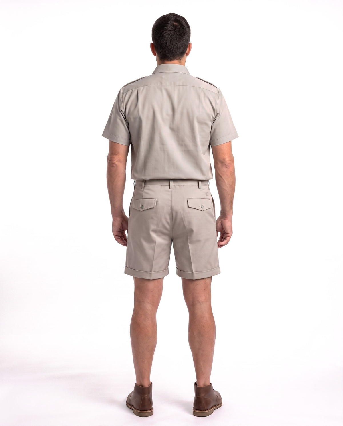 1005 Bush Shorts – Button Fly, Single Pleat