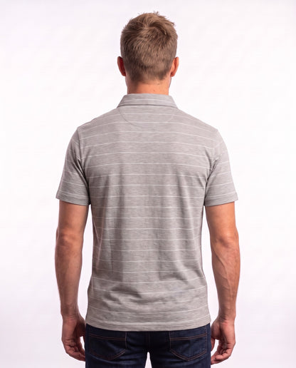 Men's Golfer – Grey with White Stripes