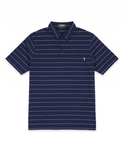 Men's Golfer – Navy with White Stripes