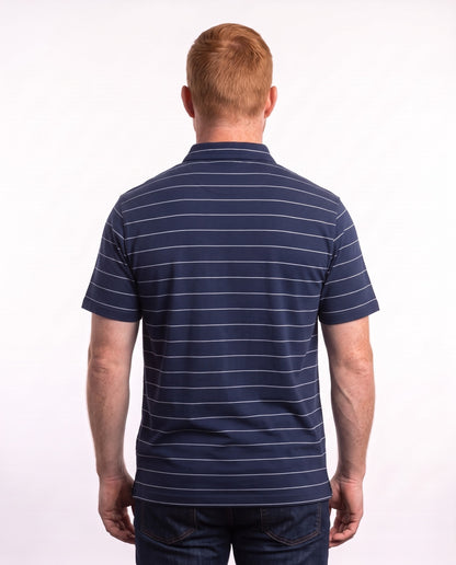 Men's Golfer – Navy with White Stripes