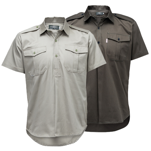 Short Sleeve Half Button Shirt