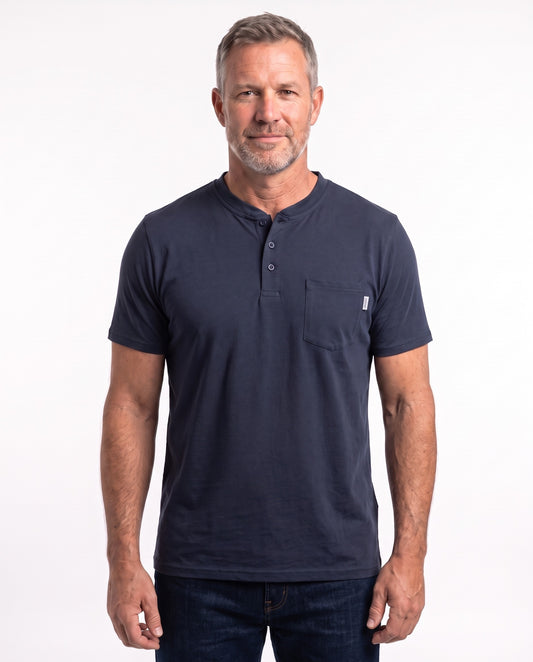 Men's Henley Tee – Navy