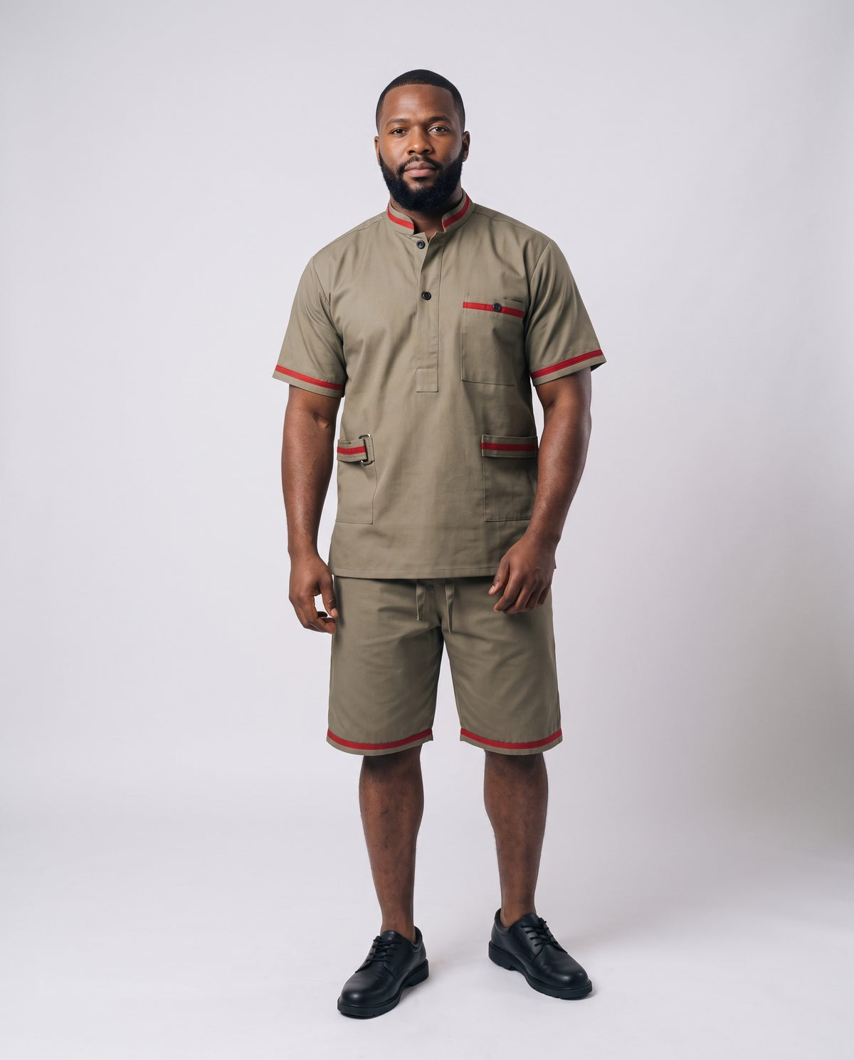 Kitchen Suit – Khaki & White