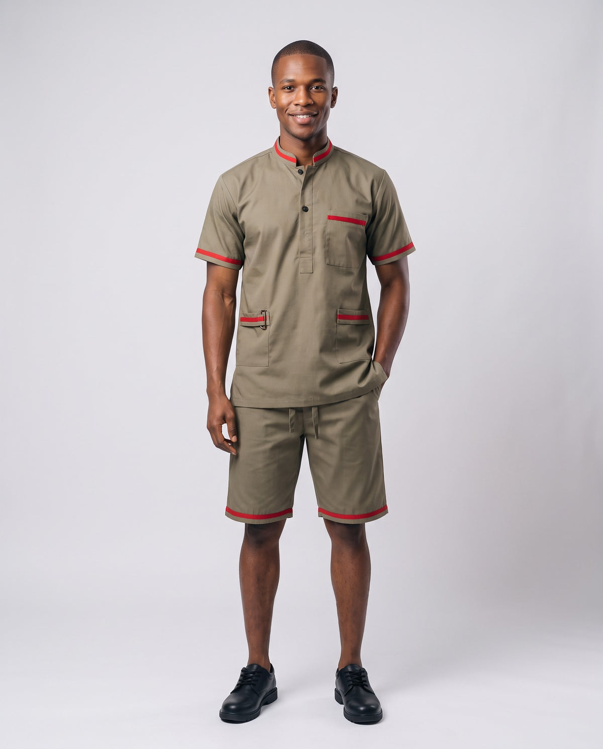 Kitchen Suit – Khaki & White
