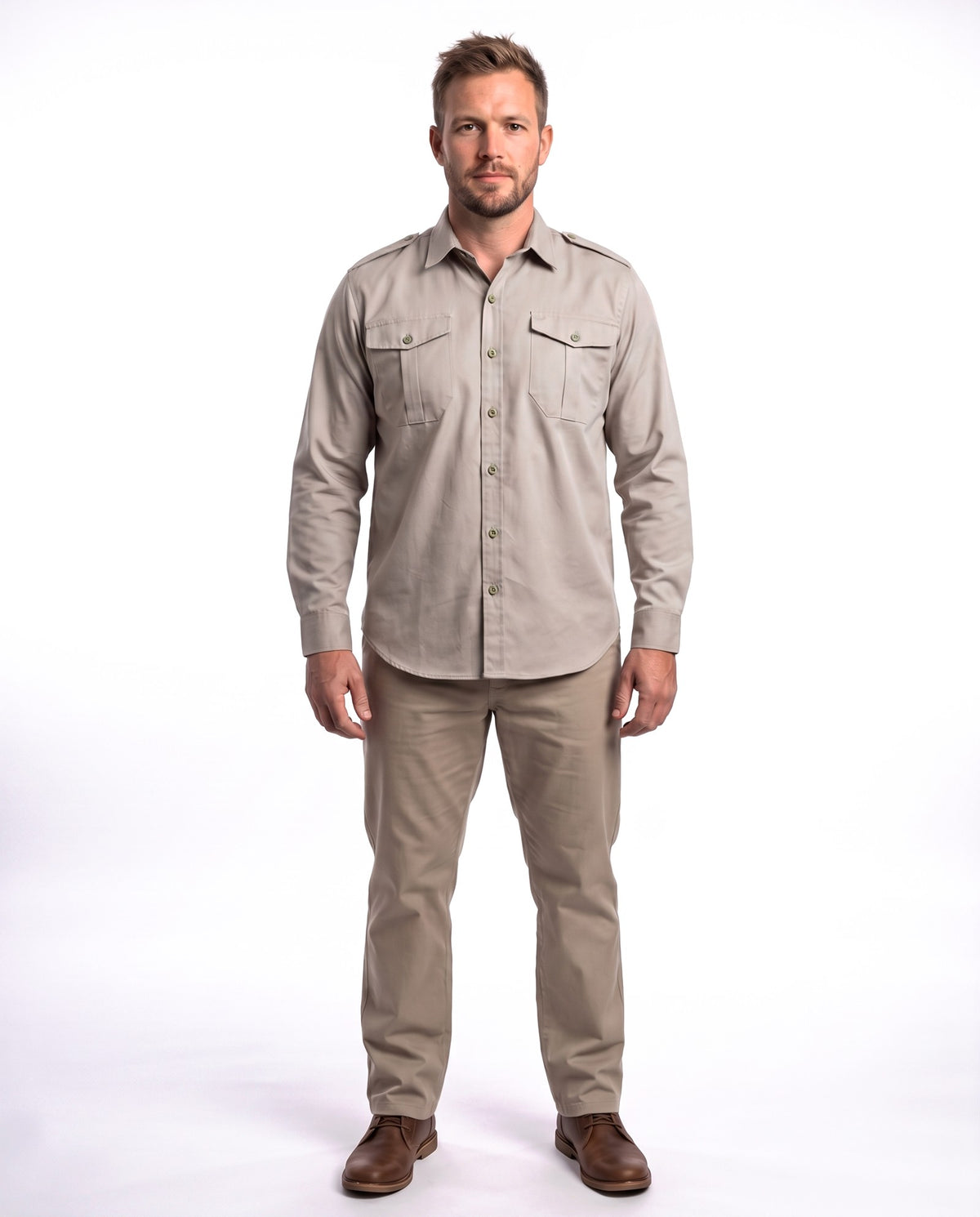 Bush Shirt – Long Sleeve, Full Button