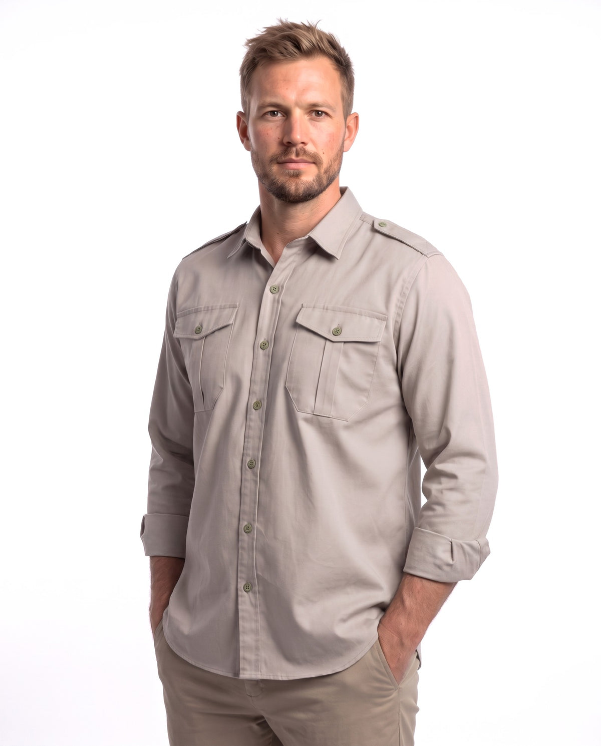 Bush Shirt – Long Sleeve, Full Button
