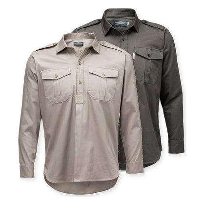 Bush Shirt – Long Sleeve, Half Button