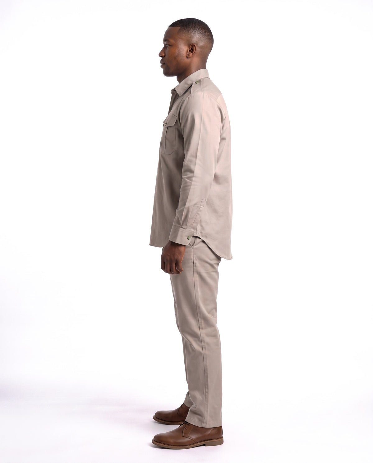 Bush Shirt – Long Sleeve, Half Button