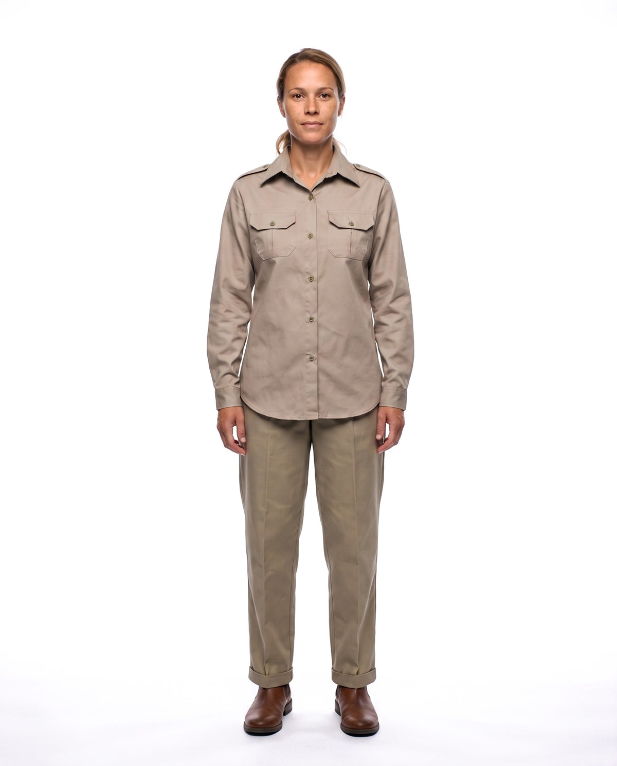 Ladies Bush Shirt – Long Sleeve, Full Button