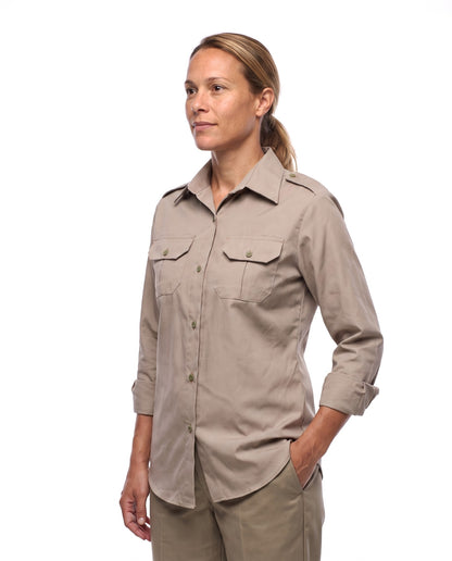 Ladies Bush Shirt – Long Sleeve, Full Button