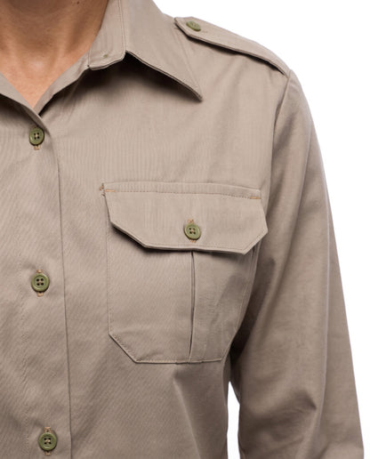 Ladies Bush Shirt – Long Sleeve, Full Button