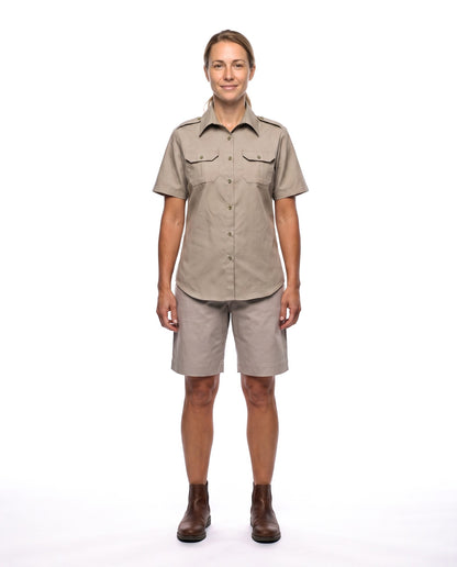 Ladies Bush Shirt – Short Sleeve, Full Button