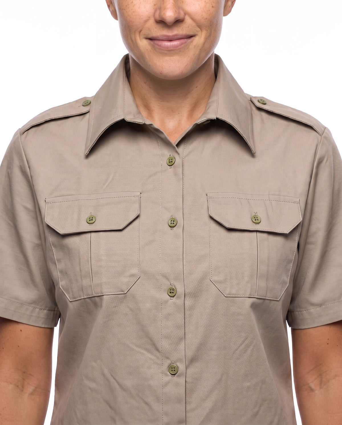 Ladies Bush Shirt – Short Sleeve, Full Button