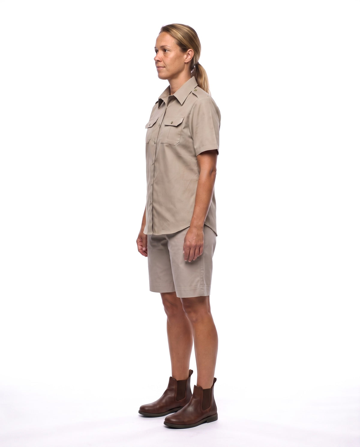 Ladies Bush Shirt – Short Sleeve, Full Button