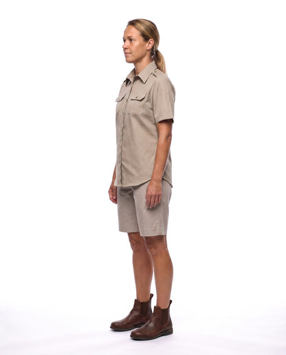 Ladies Bush Shirt – Short Sleeve, Full Button