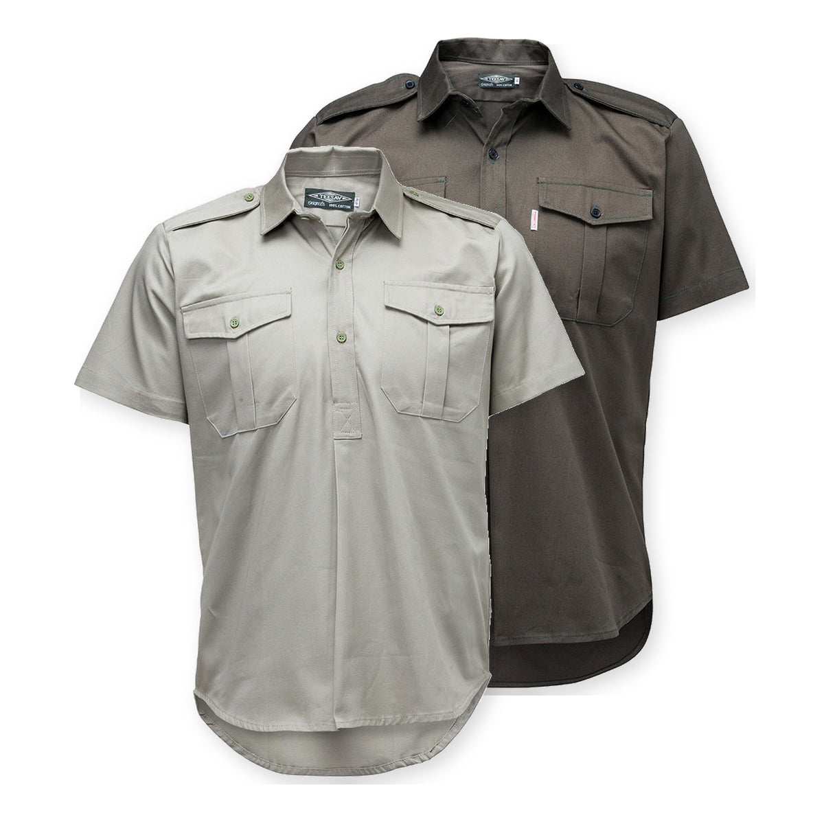 Bush Shirt – Short Sleeve, Half Button