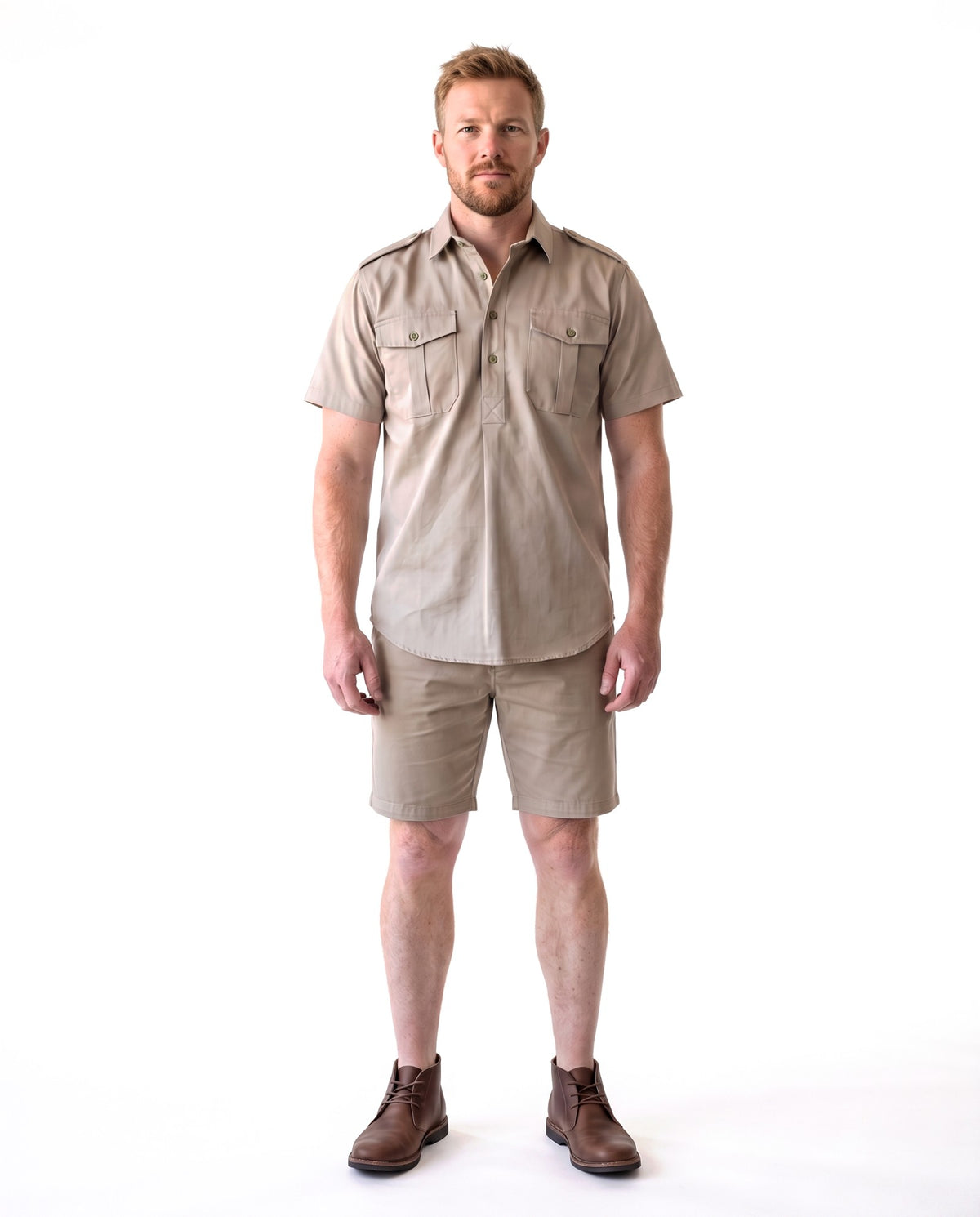 Bush Shirt – Short Sleeve, Half Button