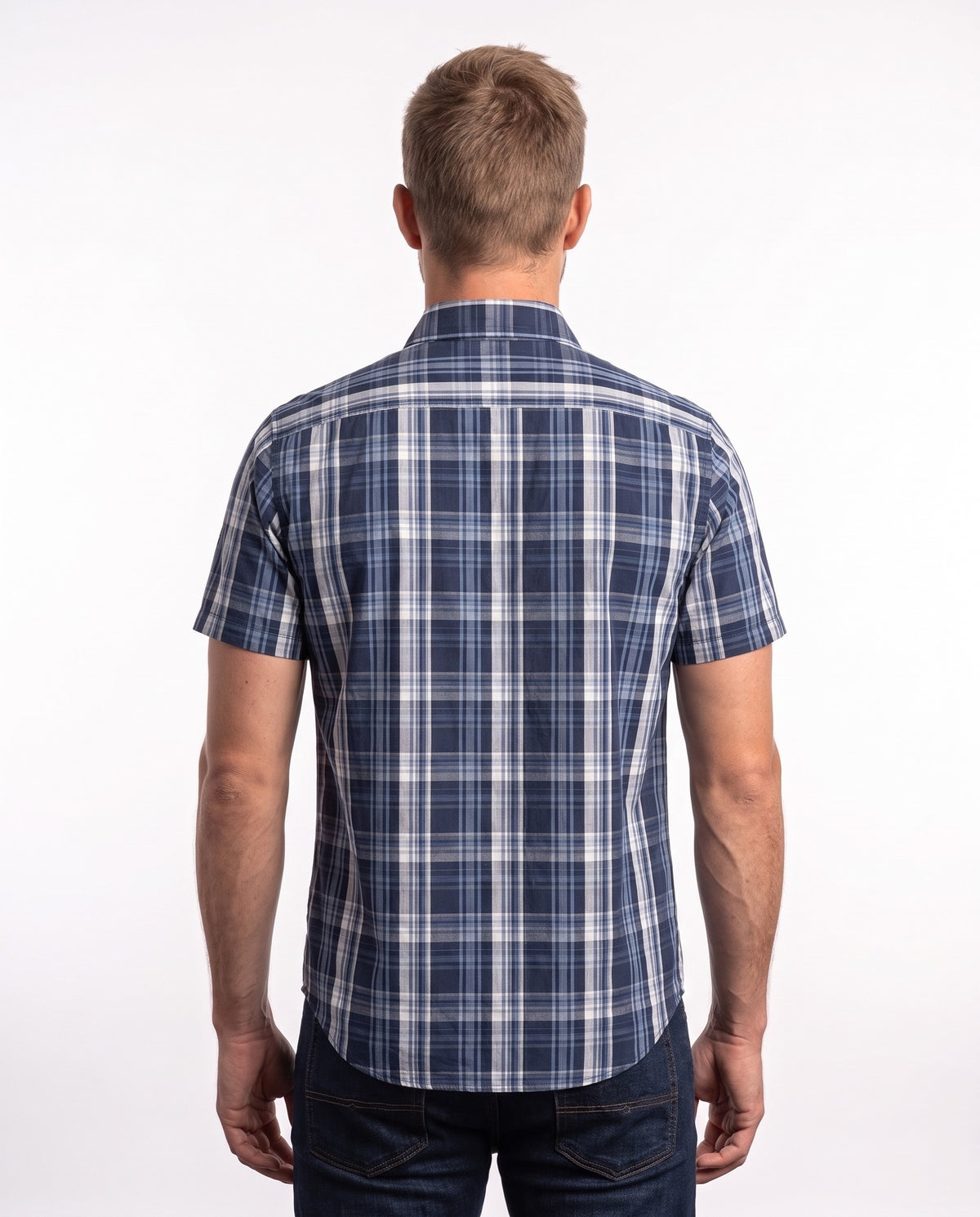Men's Check Shirt – Blue Check