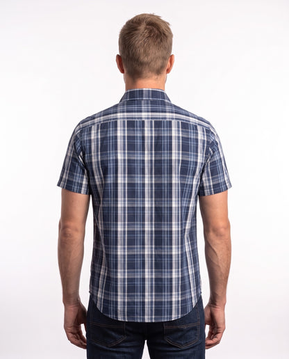 Men's Check Shirt – Blue Check