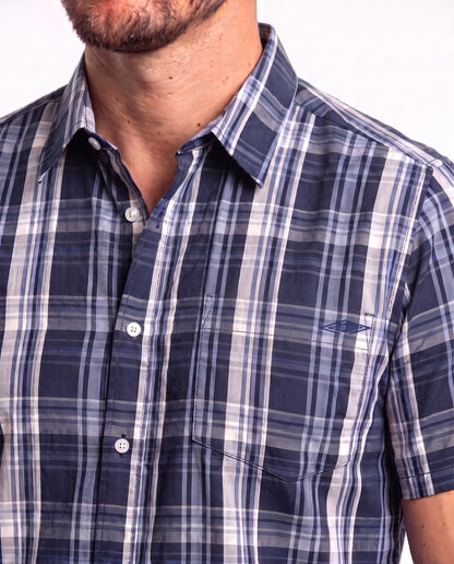 Men's Check Shirt – Blue Check