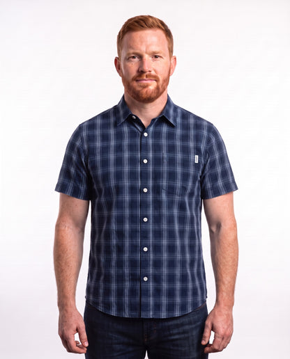 Men's Check Shirt – Navy Check