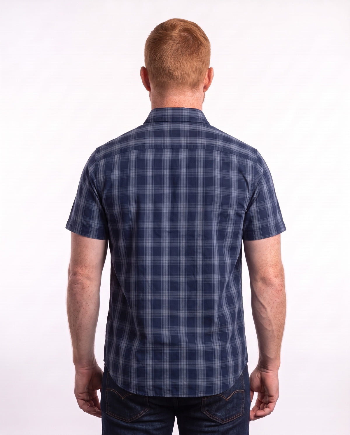 Men's Check Shirt – Navy Check