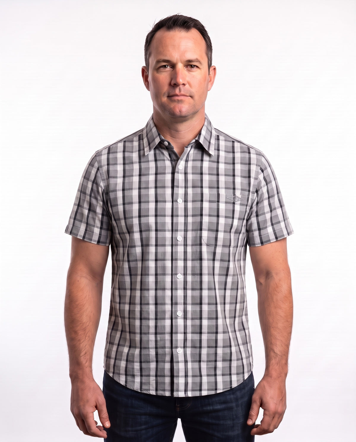 Men's Check Shirt – Stone Check