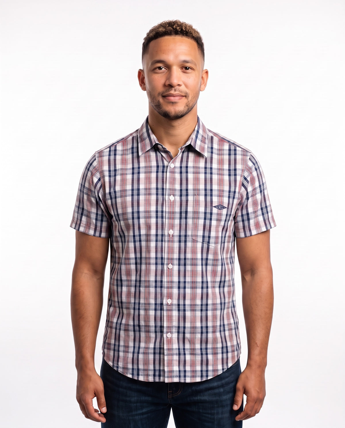 Men's Check Shirt – Orange Check