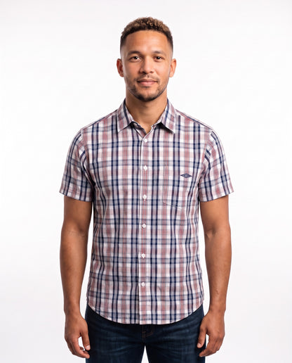 Men's Check Shirt – Orange Check