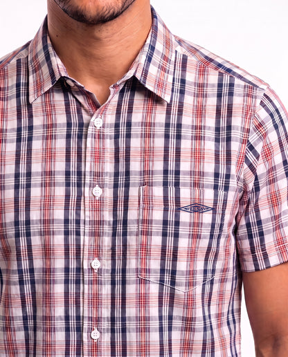 Men's Check Shirt – Orange Check