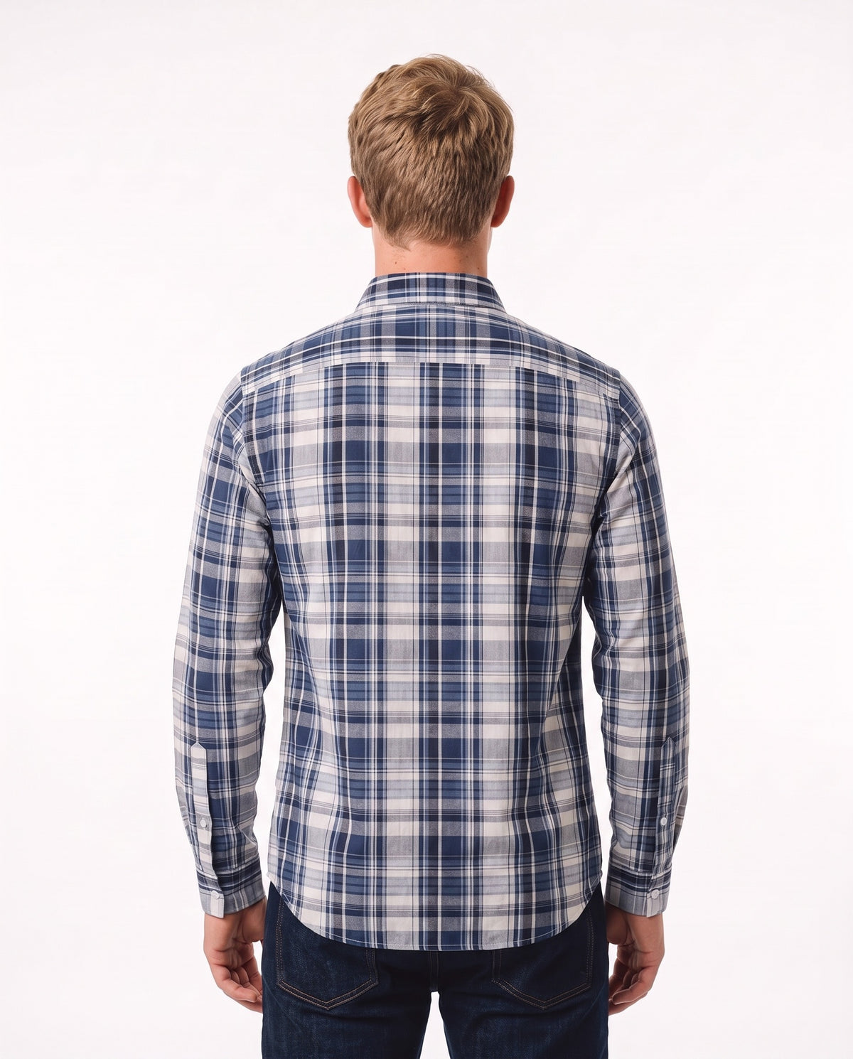 Men's Check Shirt – Blue Check