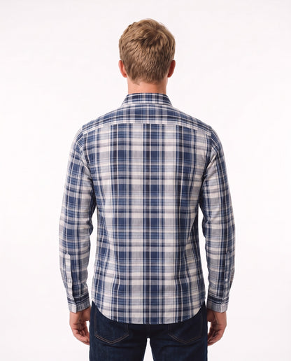 Men's Check Shirt – Blue Check