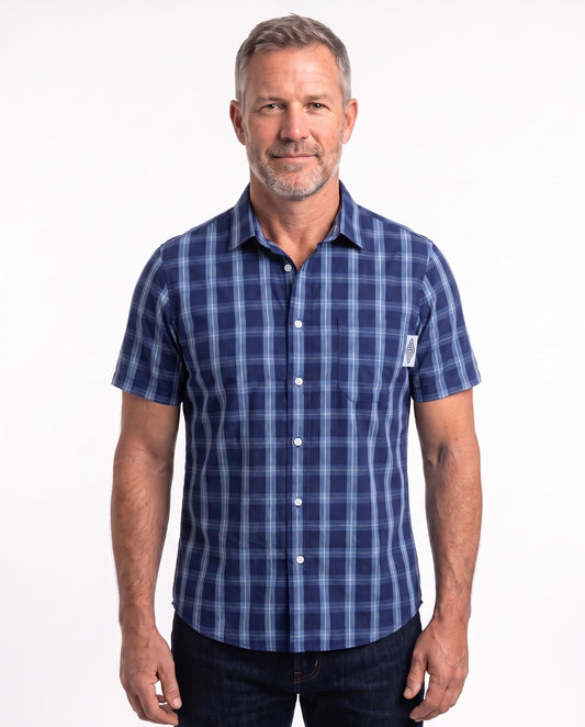 Men's Check Shirt – Blue Check
