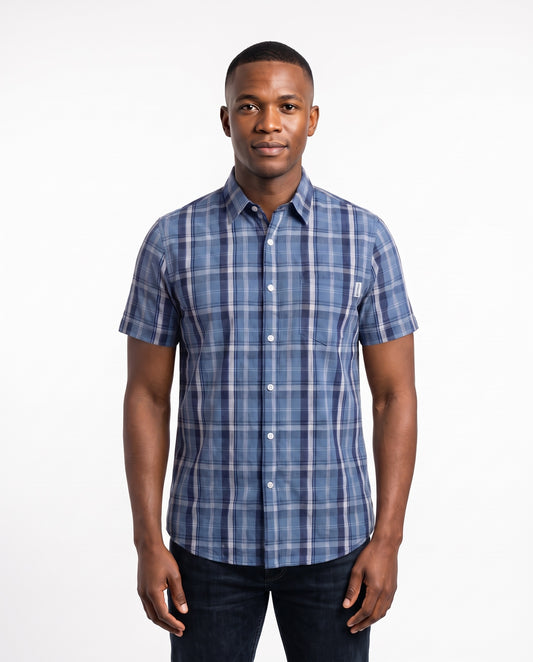 Men's Check Shirt – Light Blue Check