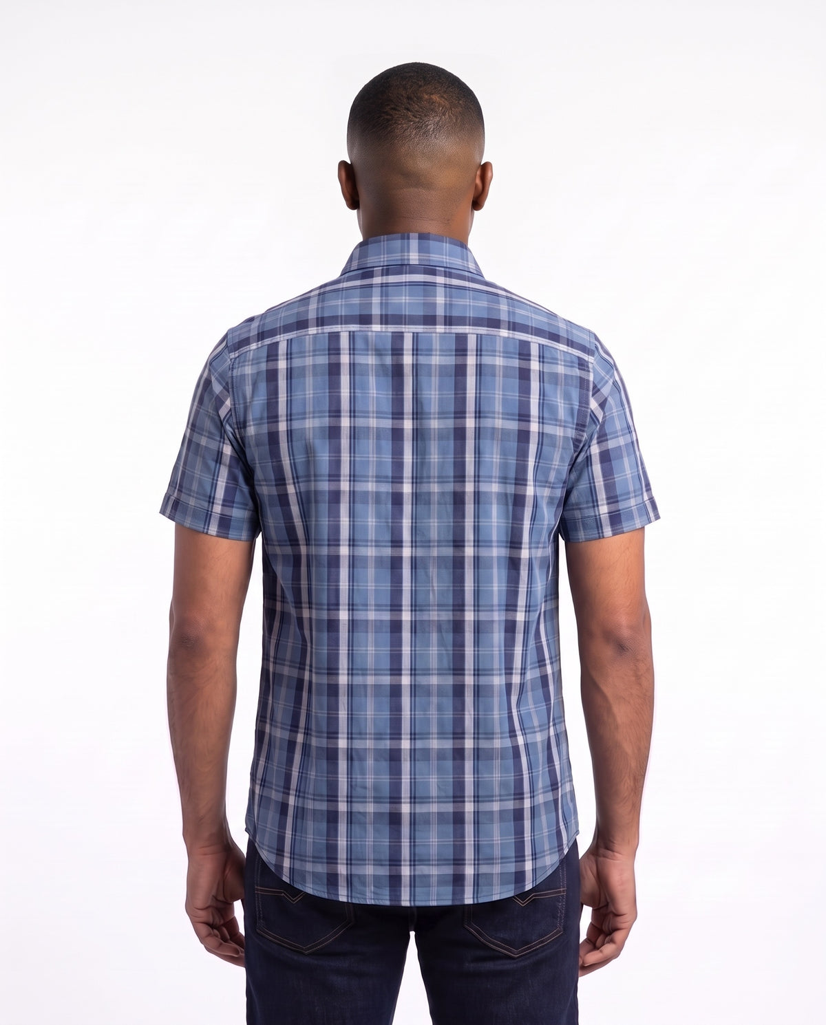 Men's Check Shirt – Light Blue Check