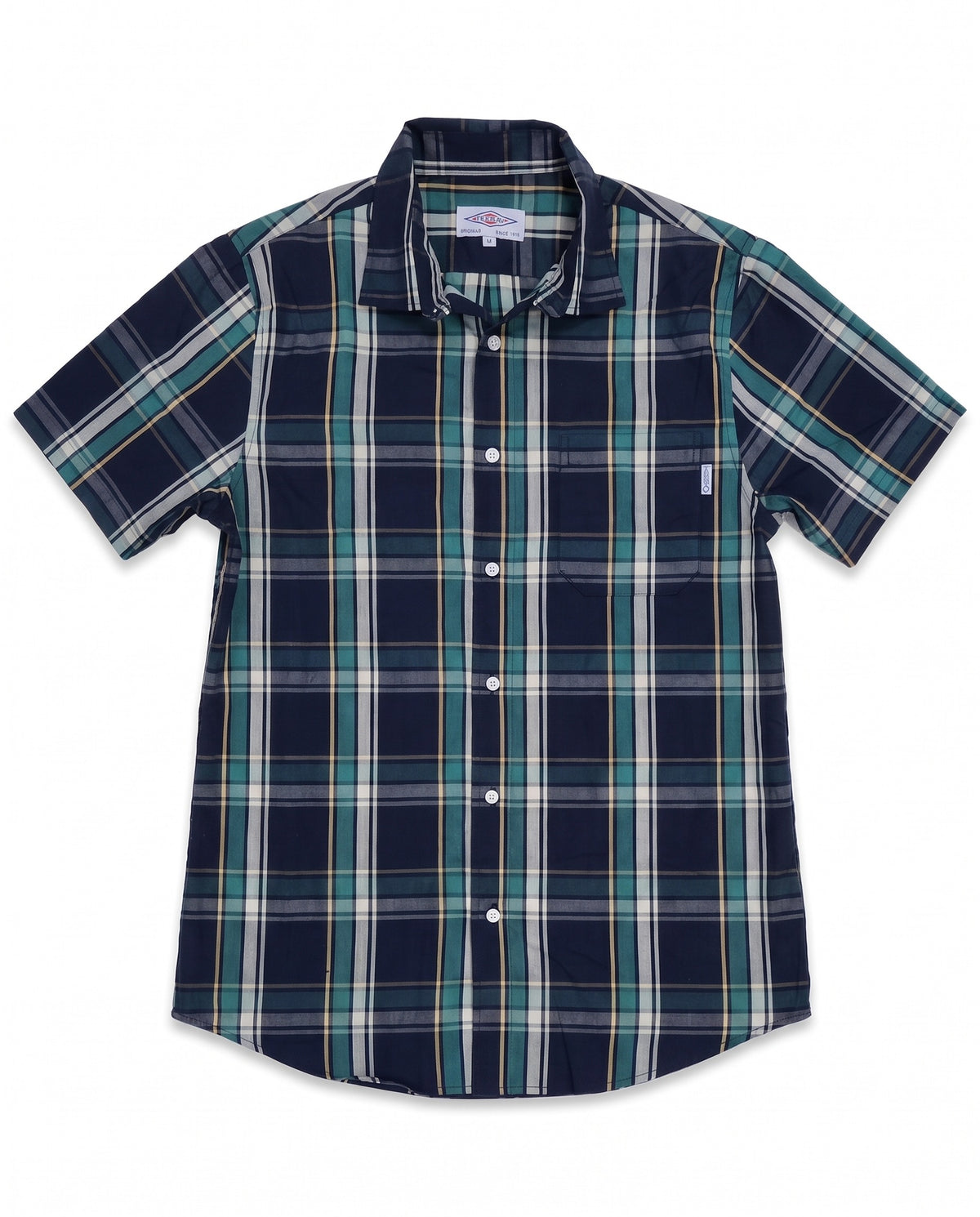 Men's Check Shirt – Navy & Teal Check