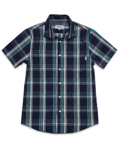 Men's Check Shirt – Navy & Teal Check
