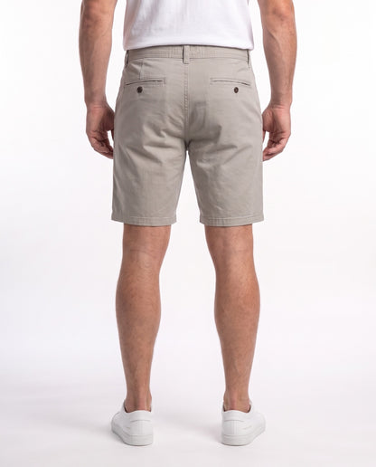 Men's Flat Front Chino Short – Stone