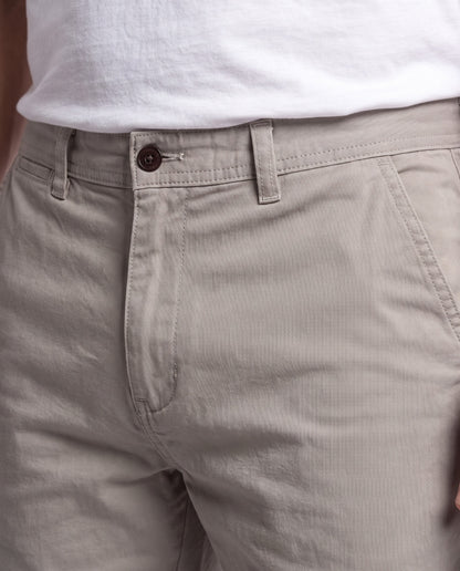 Men's Flat Front Chino Short – Stone