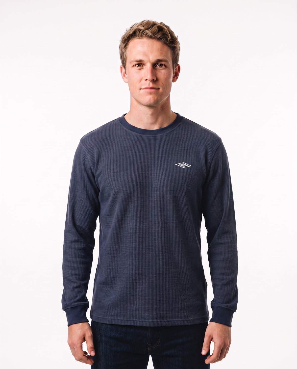 Men's Long Sleeve Waffle Knit Tee