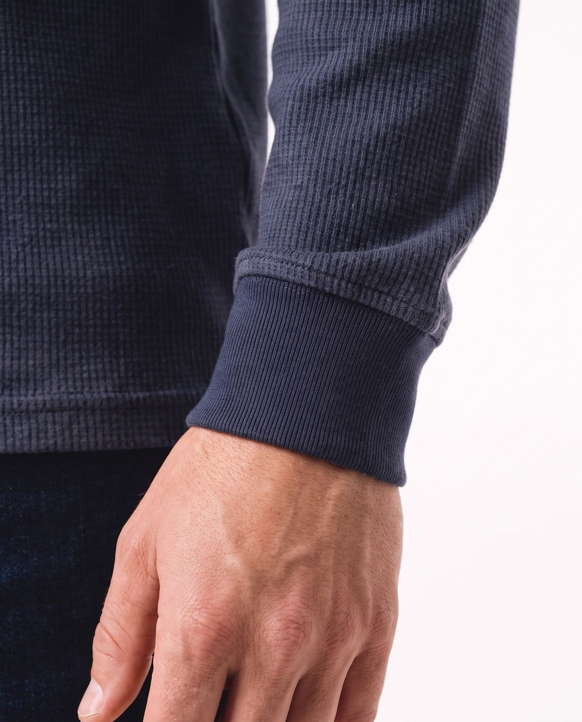Men's Long Sleeve Waffle Knit Tee