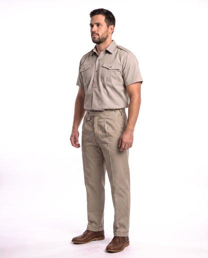 1208 Bush Trousers – Button Fly, Single Pleat
