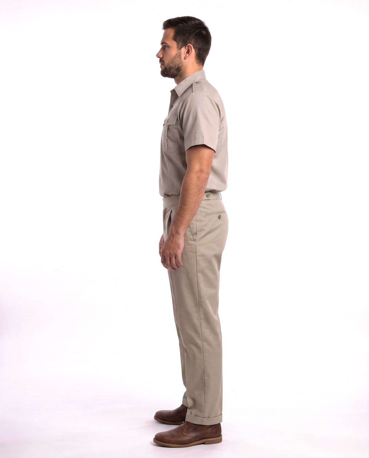 1208 Bush Trousers – Button Fly, Single Pleat