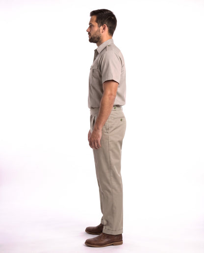 1208 Bush Trousers – Button Fly, Single Pleat
