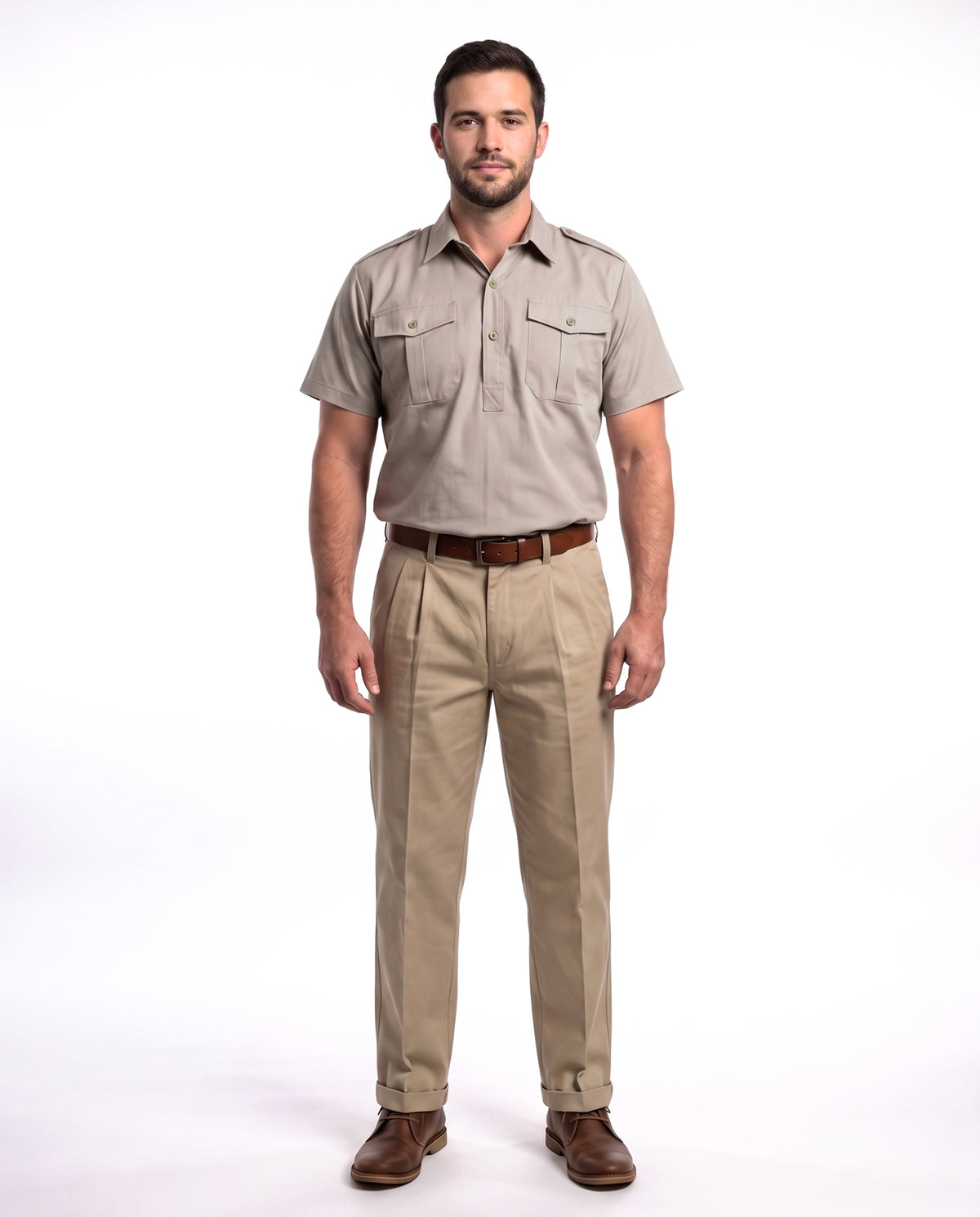 Bush Chino Trousers – Pleated Front