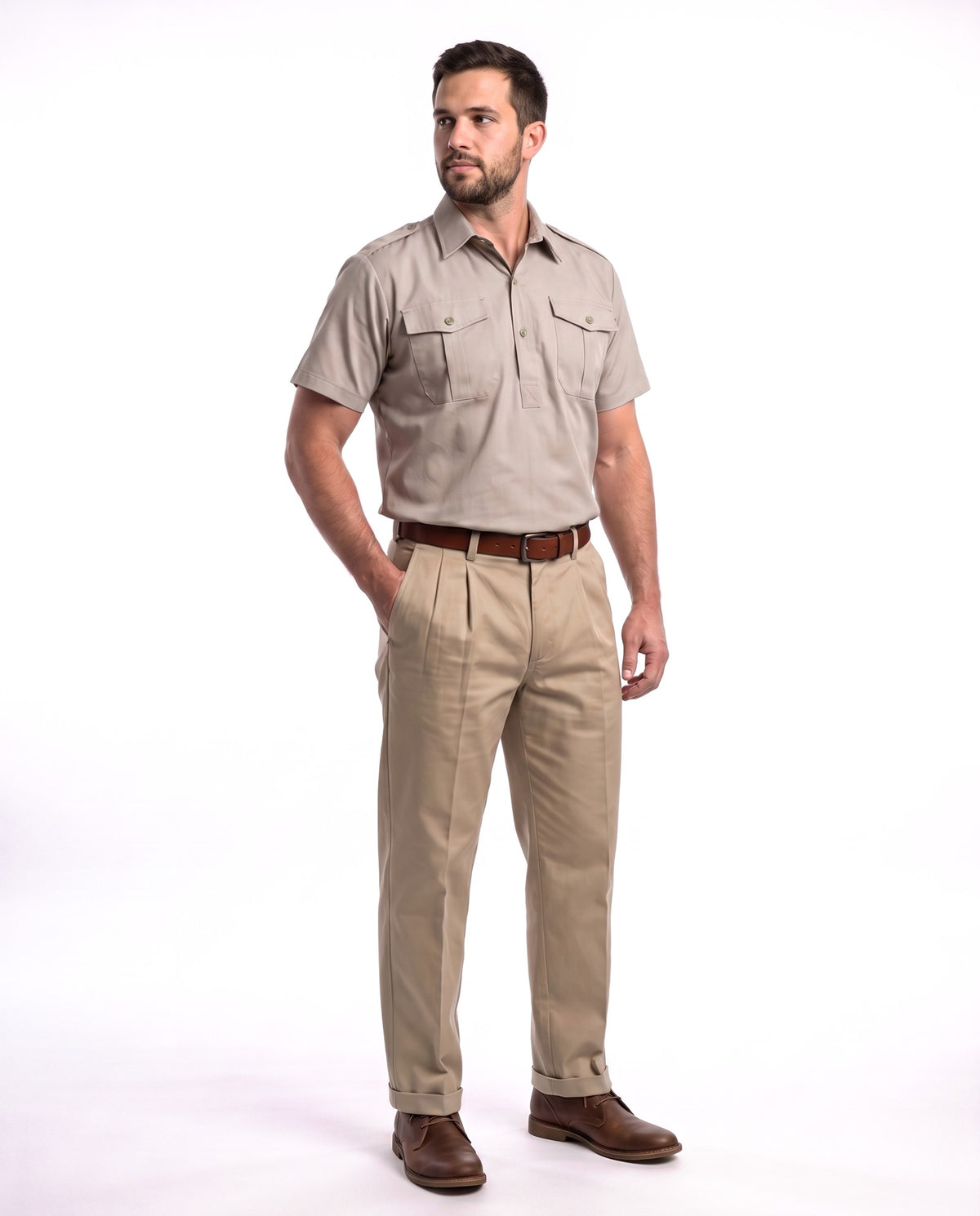 Bush Chino Trousers – Pleated Front